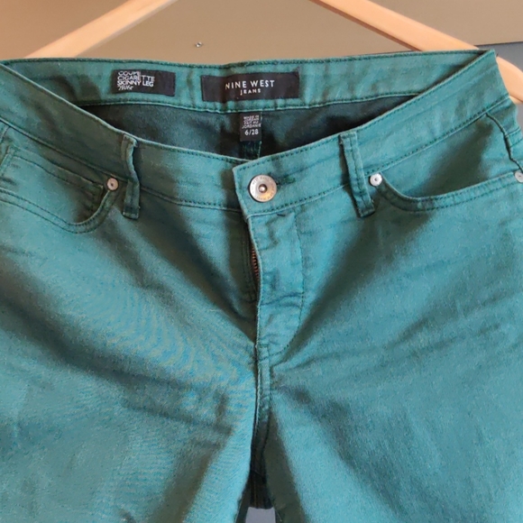 Nine West green jeans size 6/28r - Picture 3 of 7